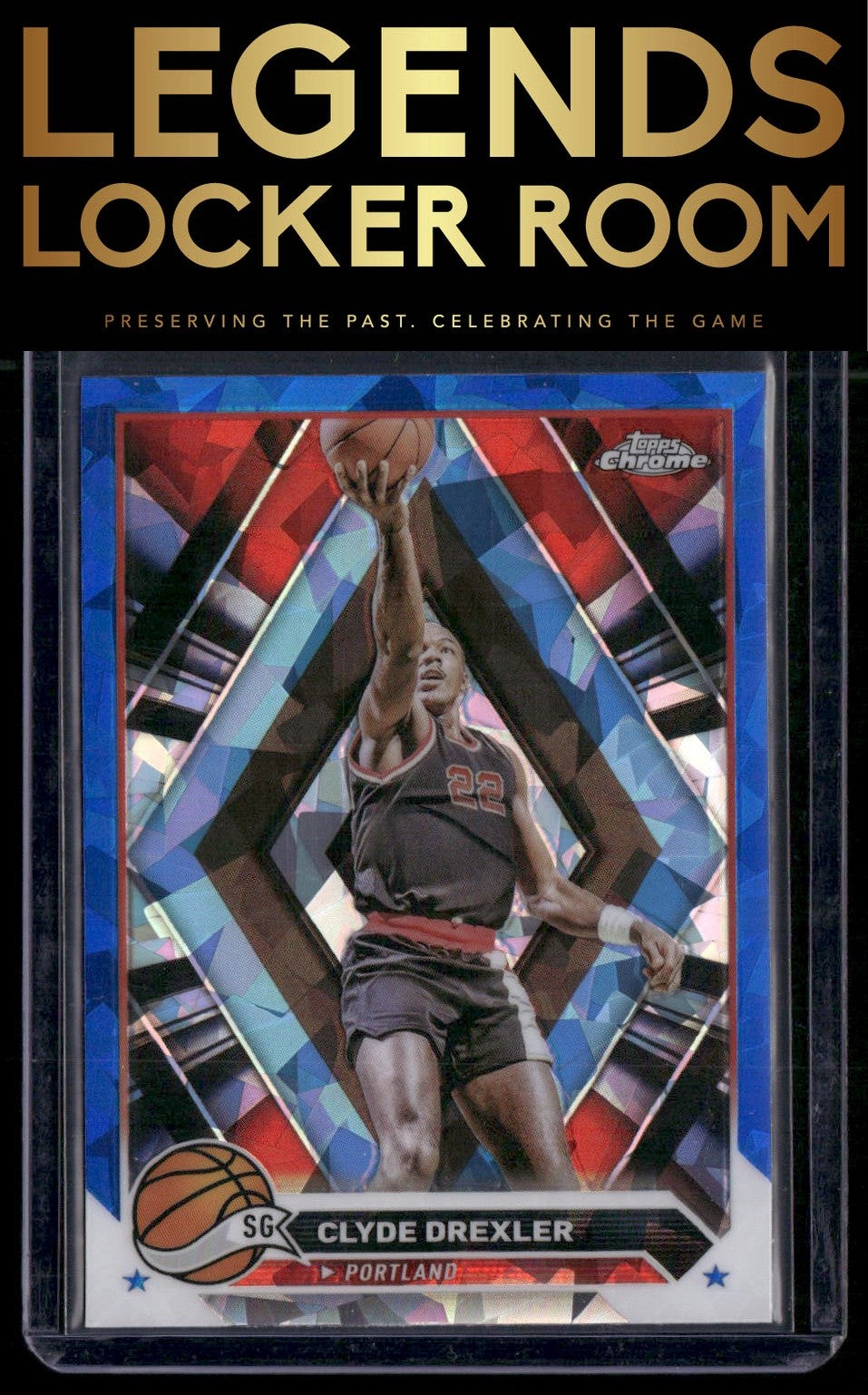 2023-24 Topps Chrome Sapphire Edition #72 Clyde Drexler