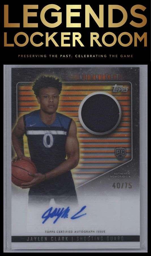 2023-24 Topps Midnight #RJA-JC Jaylen Clark Rookie Jersey Autographs Dusk #/75