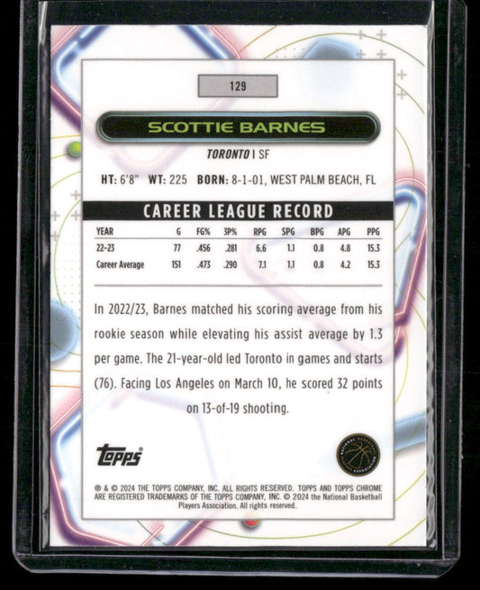 2023-24 Topps Chrome Cosmic #129 Scottie Barnes