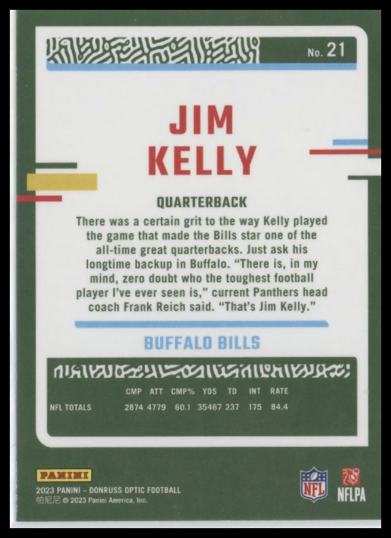 2023 Donruss Optic #21 Jim Kelly