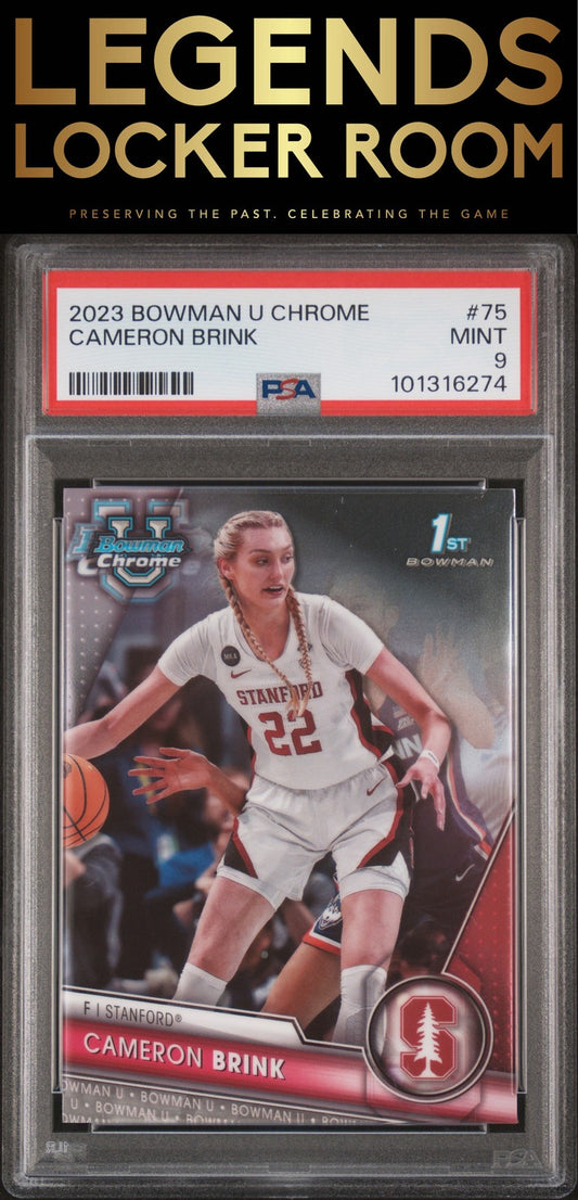 2023 Bowman University Chrome #75 Cameron Brink PSA 9