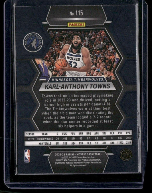 2022-23 Panini Mosaic #115 Karl-Anthony Towns