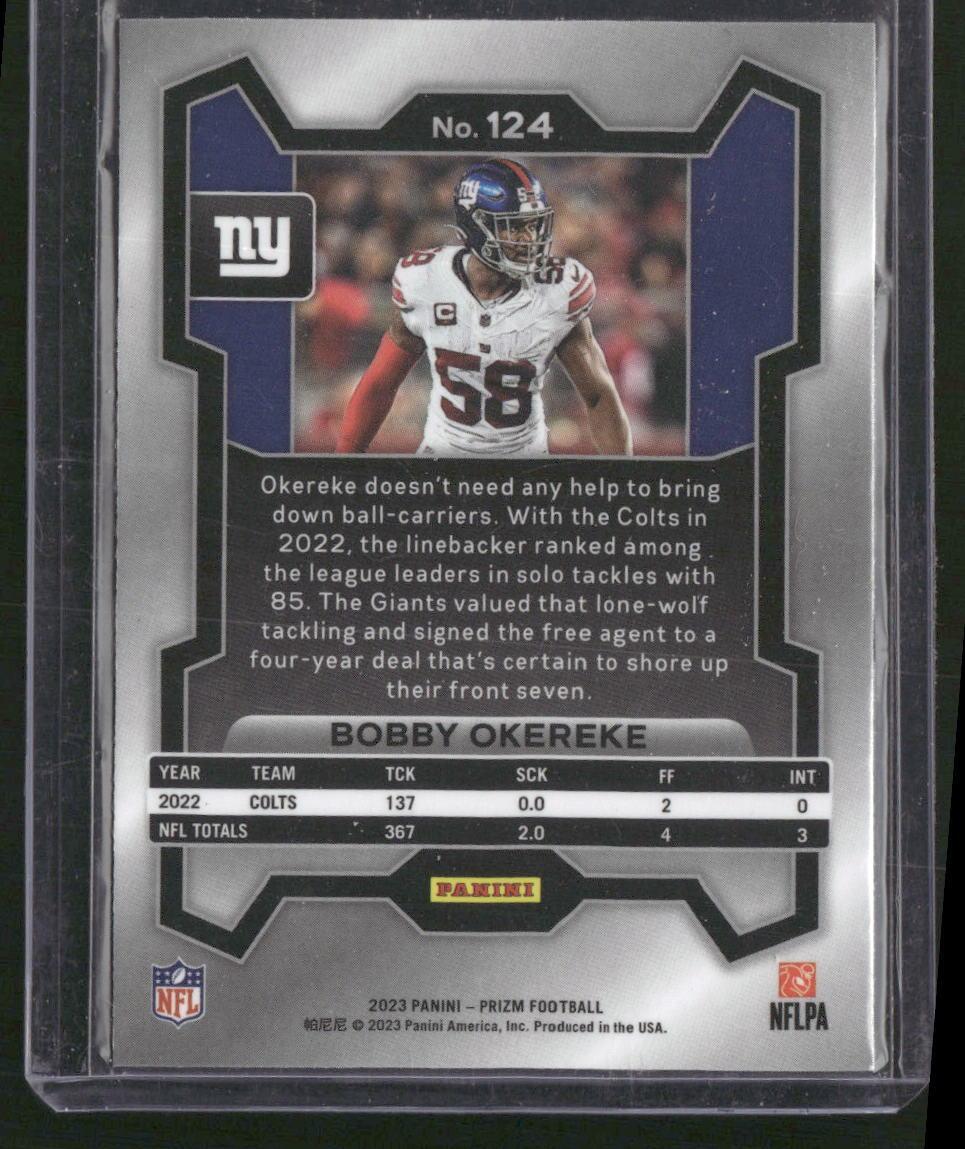2023 Panini Prizm #124 Bobby Okereke