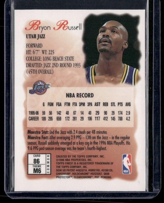 1996-97 Finest #86 Bryon Russell Refractors