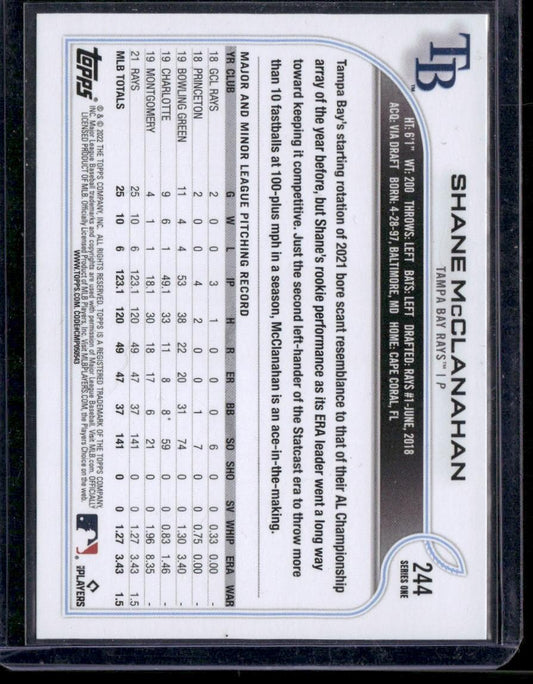 2022 Topps #244 Shane McClanahan