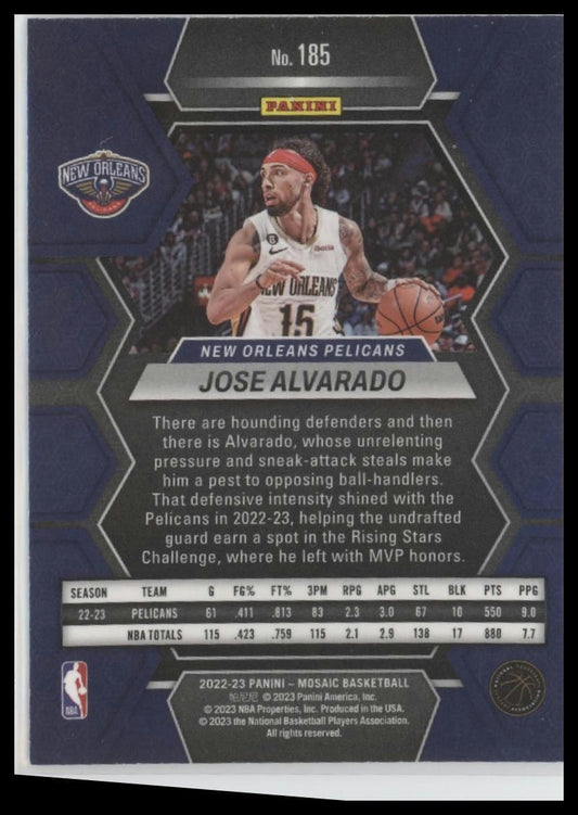 2022-23 Panini Mosaic #185 Jose Alvarado