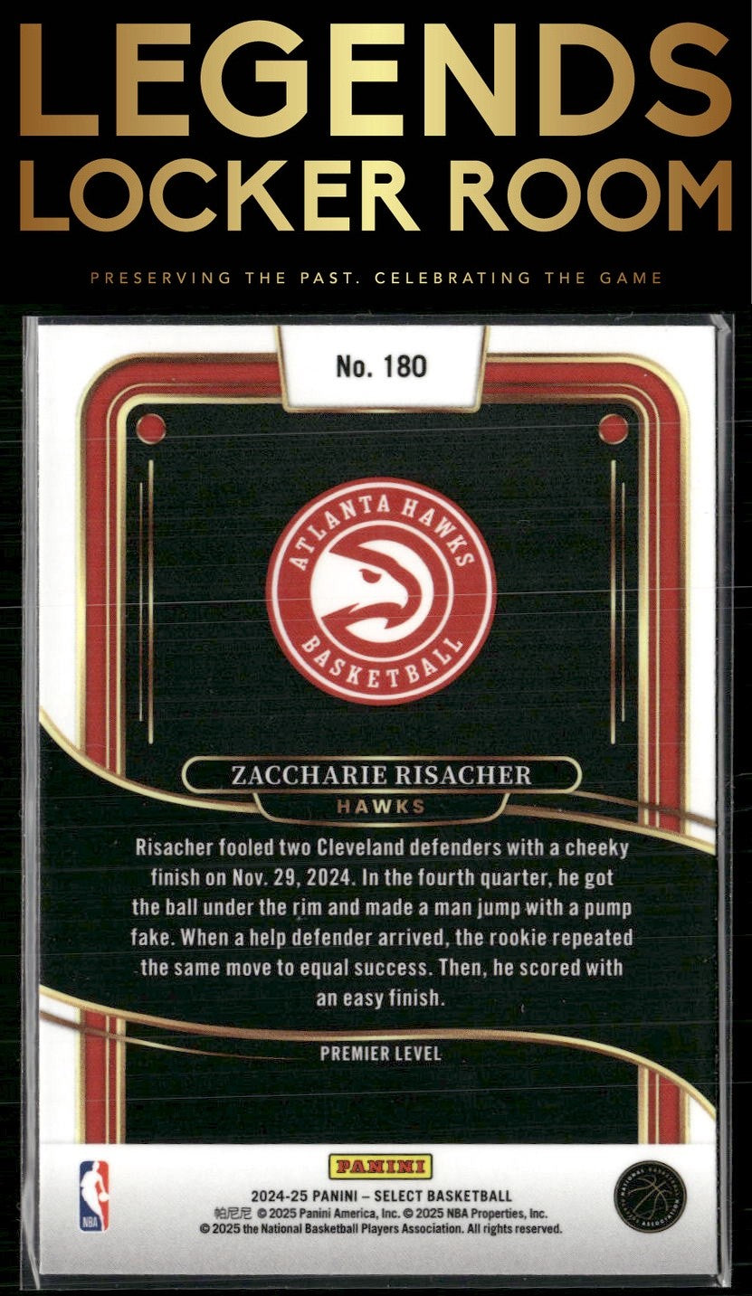 2024-25 Panini Select #180 Zaccharie Risacher