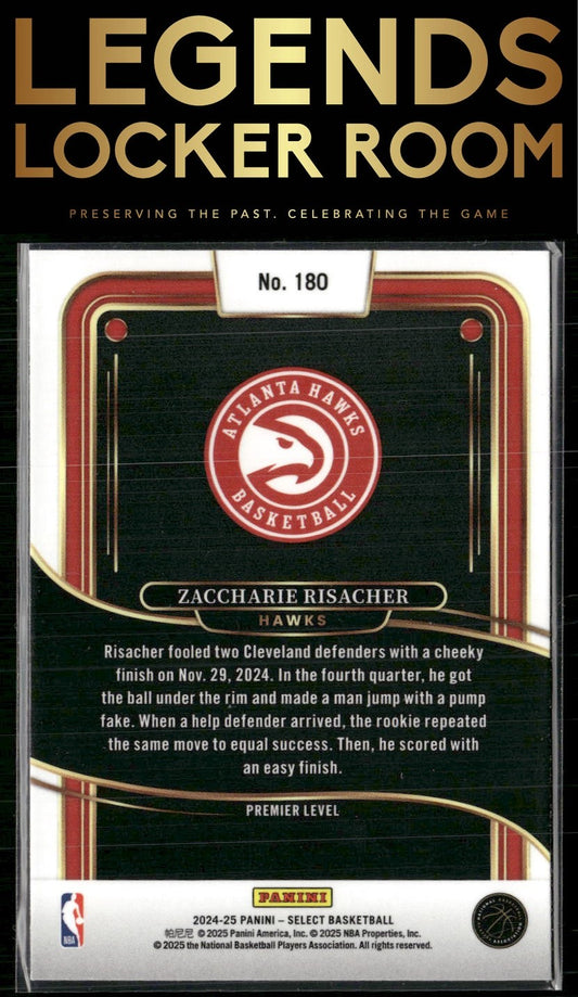 2024-25 Panini Select #180 Zaccharie Risacher