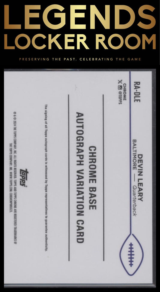 2024 Topps Chrome Devin Leary Rookie Auto Aqua Sonar Refractor /199