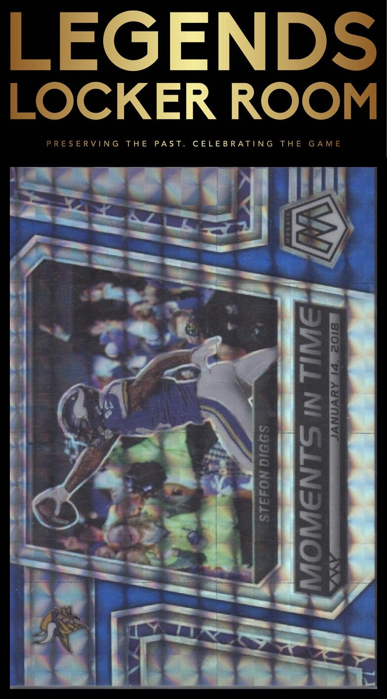 2023 Panini Mosaic #MT-12 Stefon Diggs Moments in Time Mosaic Blue #/99