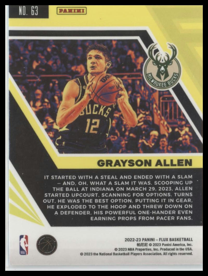2022-23 Panini Flux #63 Grayson Allen
