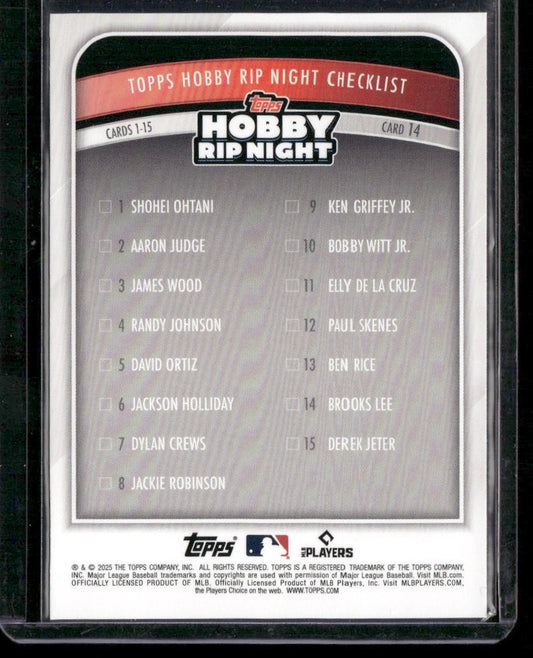 2025 Topps Hobby Rip Night #14 Brooks Lee