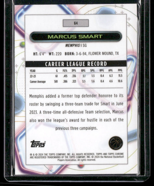 2023-24 Topps Chrome Cosmic #64 Marcus Smart Pink Galaxy Refractors