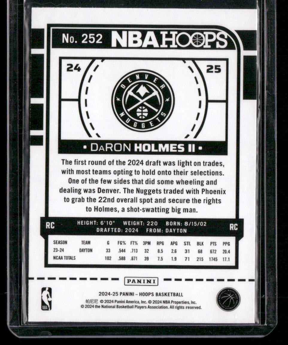 2024-25 Hoops #252 DaRon Holmes II