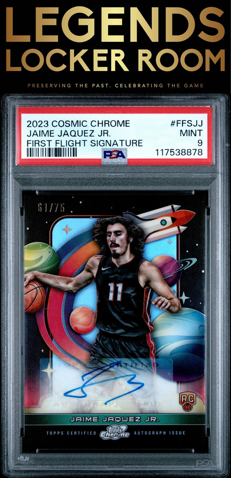 2023 Topps Cosmic Chrome First Flight Signatures #FFSJJ Jaime Jaquez Jr. PSA 9