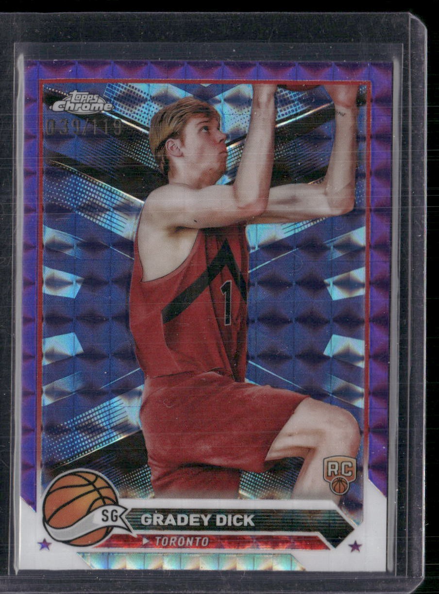 2023-24 Topps Chrome #169 Gradey Dick Purple Geometric #/119