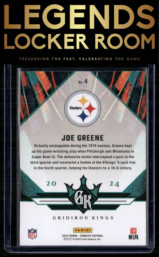 2024 Donruss #4 Joe Greene All-Time Gridiron Kings