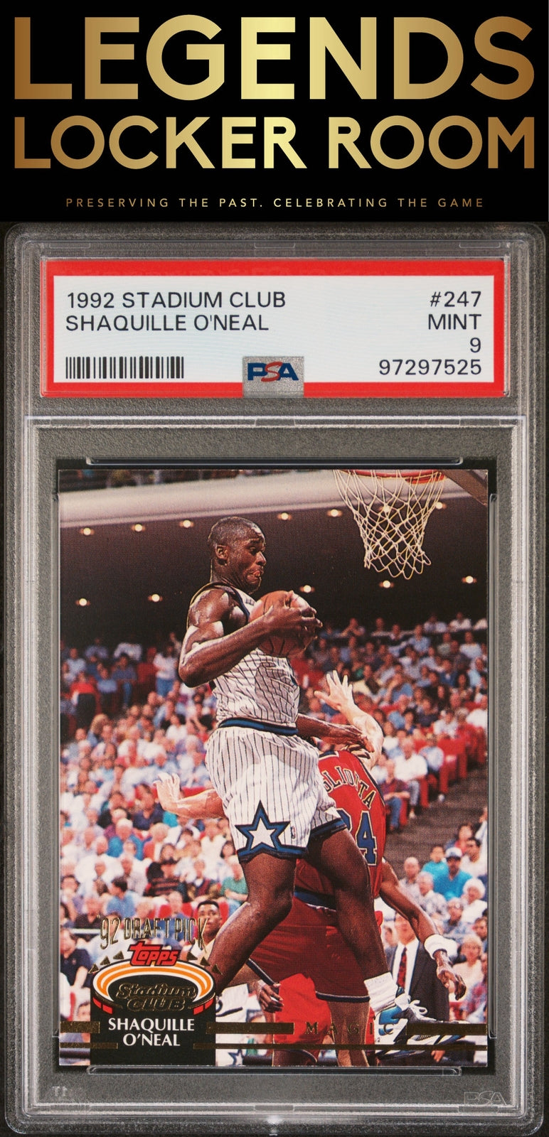 1992 Stadium Club #247 Shaquille O'Neal PSA 9
