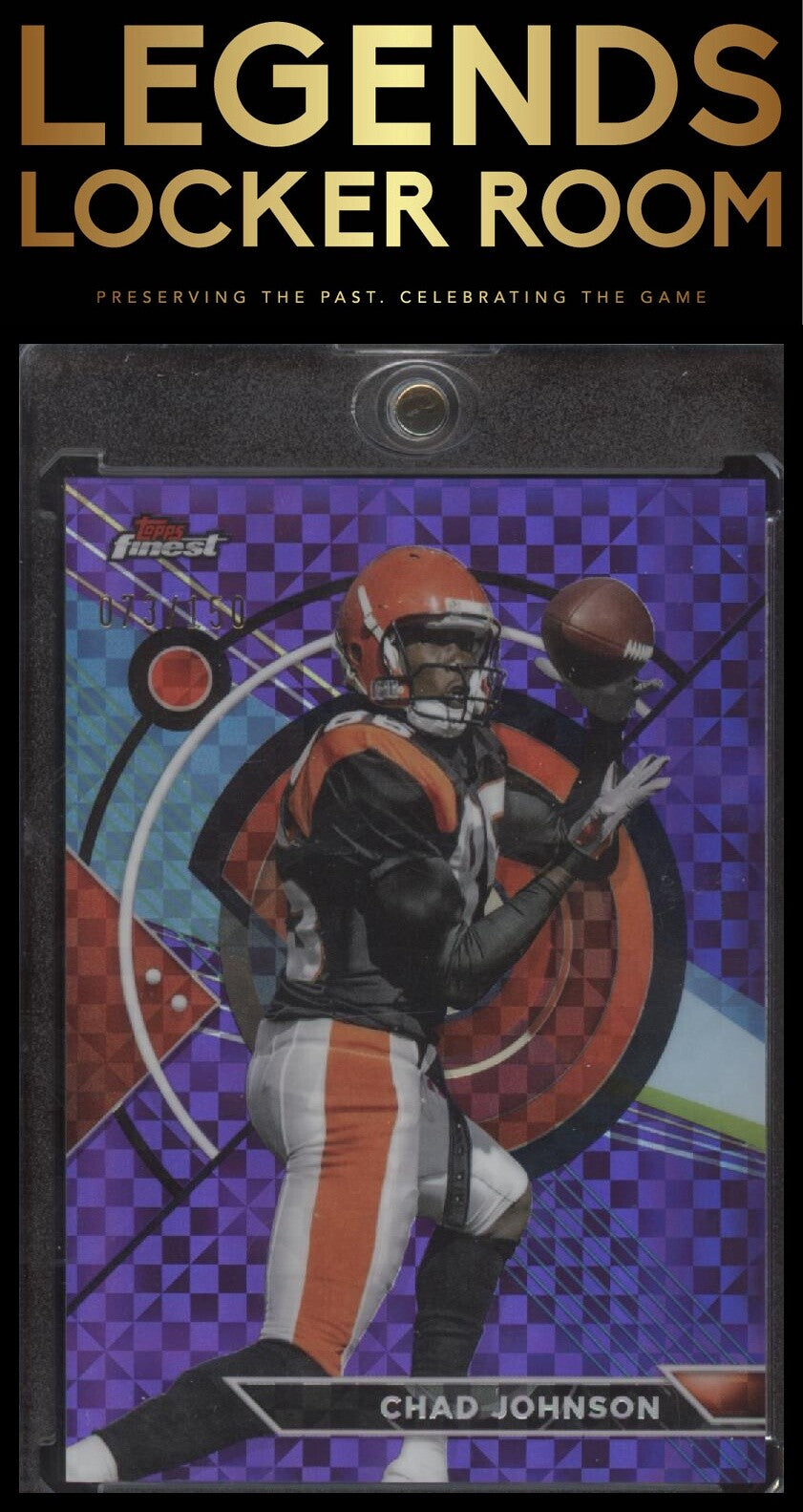 2023 Topps Composite #170 Chad Johnson Finest Purple Checkboard Refractor #/150