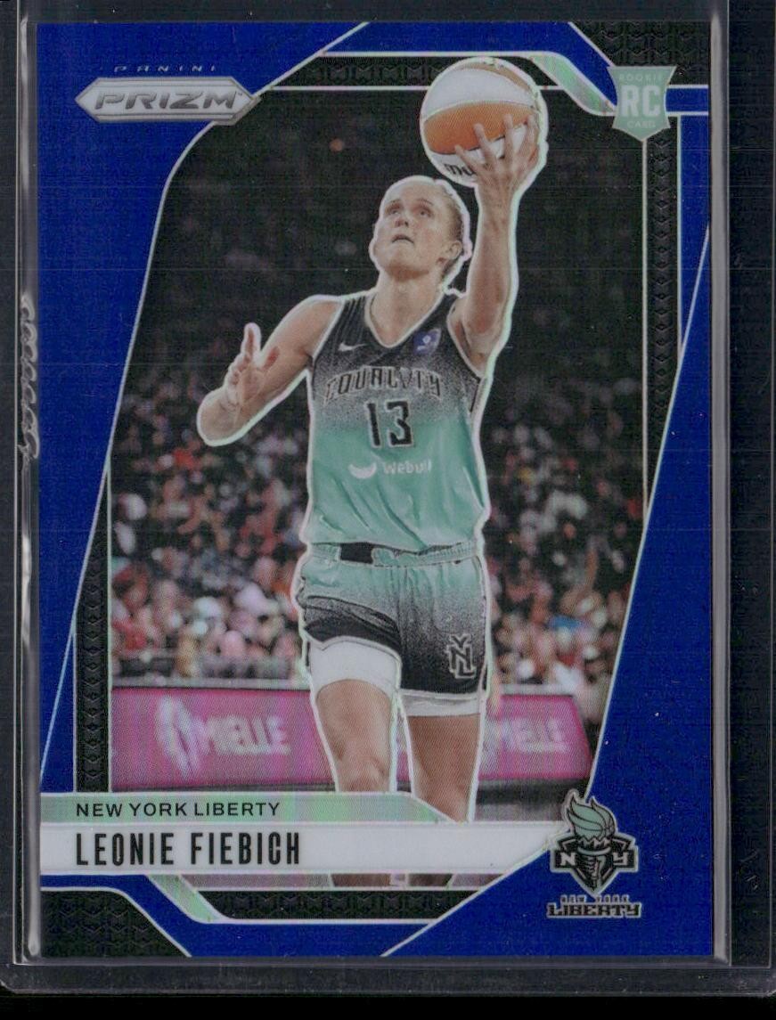 2024 Panini Prizm WNBA #30 Leonie Fiebich Blue Prizms #/199