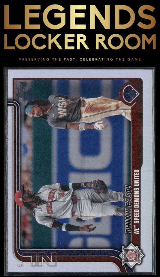 2025 Topps #639 Think Fast! NL Speed Demons United Rainbow Foil