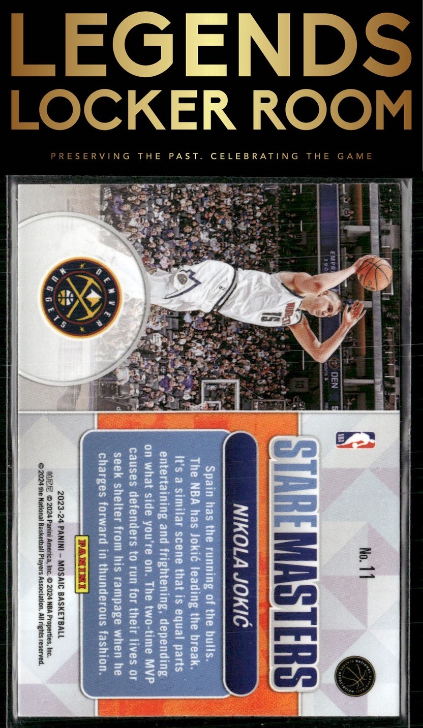 2023-24 Panini Mosaic #11 Nikola Jokic Stare Masters