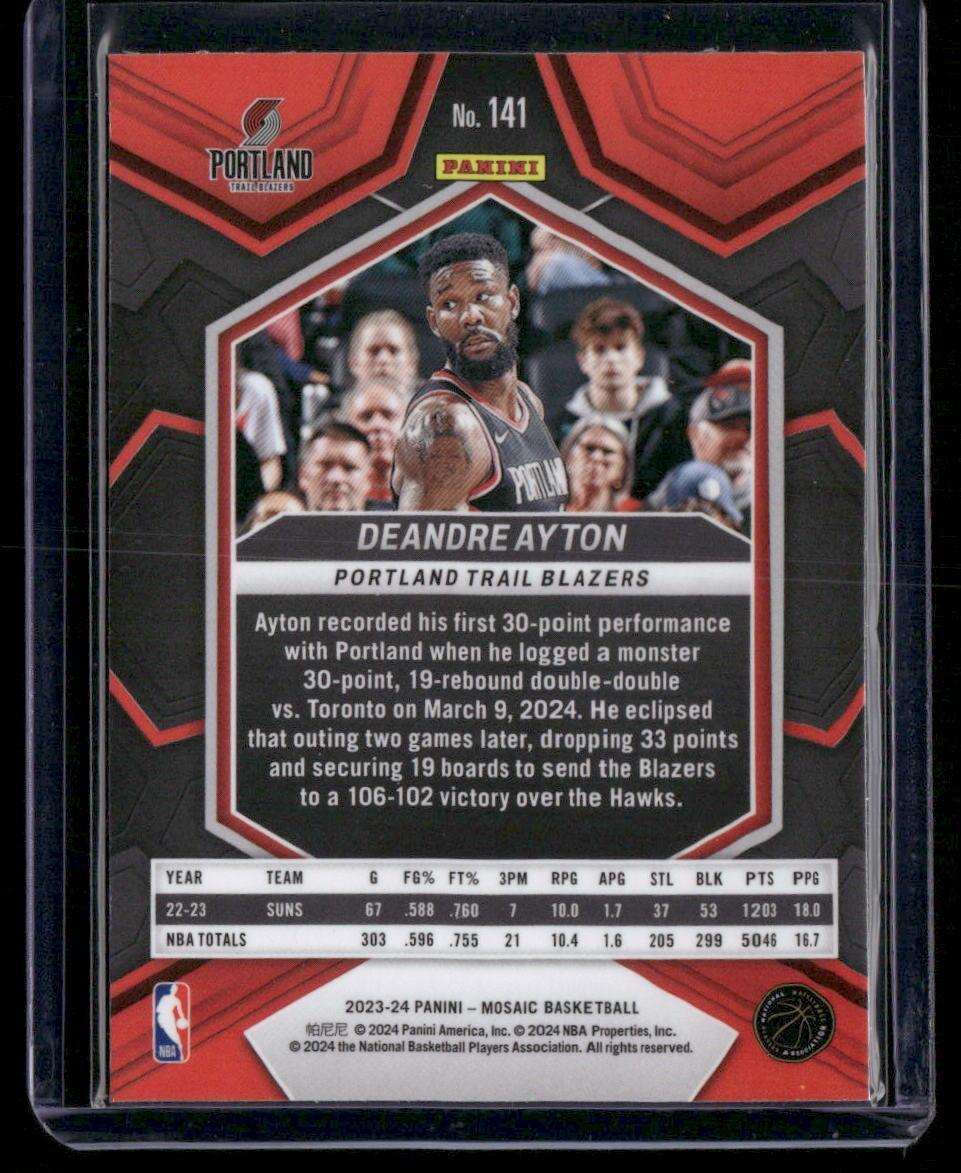 2023-24 Panini Mosaic #141 Deandre Ayton