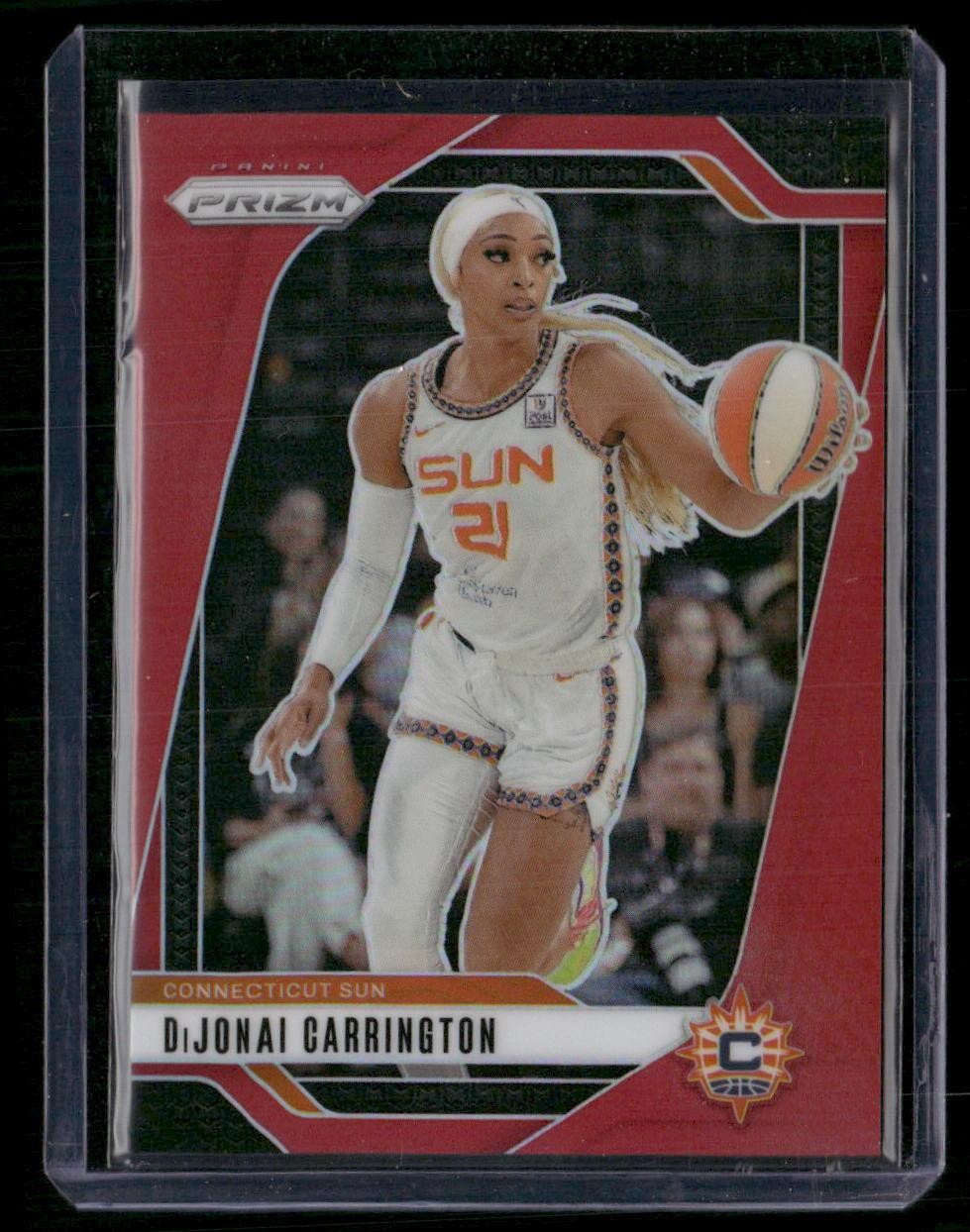 2024 Panini Prizm WNBA #118 DiJonai Carrington Red Prizms #/299