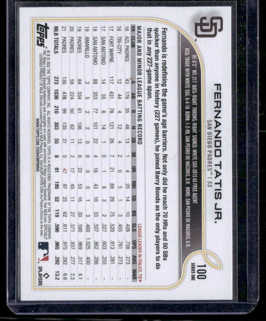 2022 Topps #100 Fernando Tatis Jr.