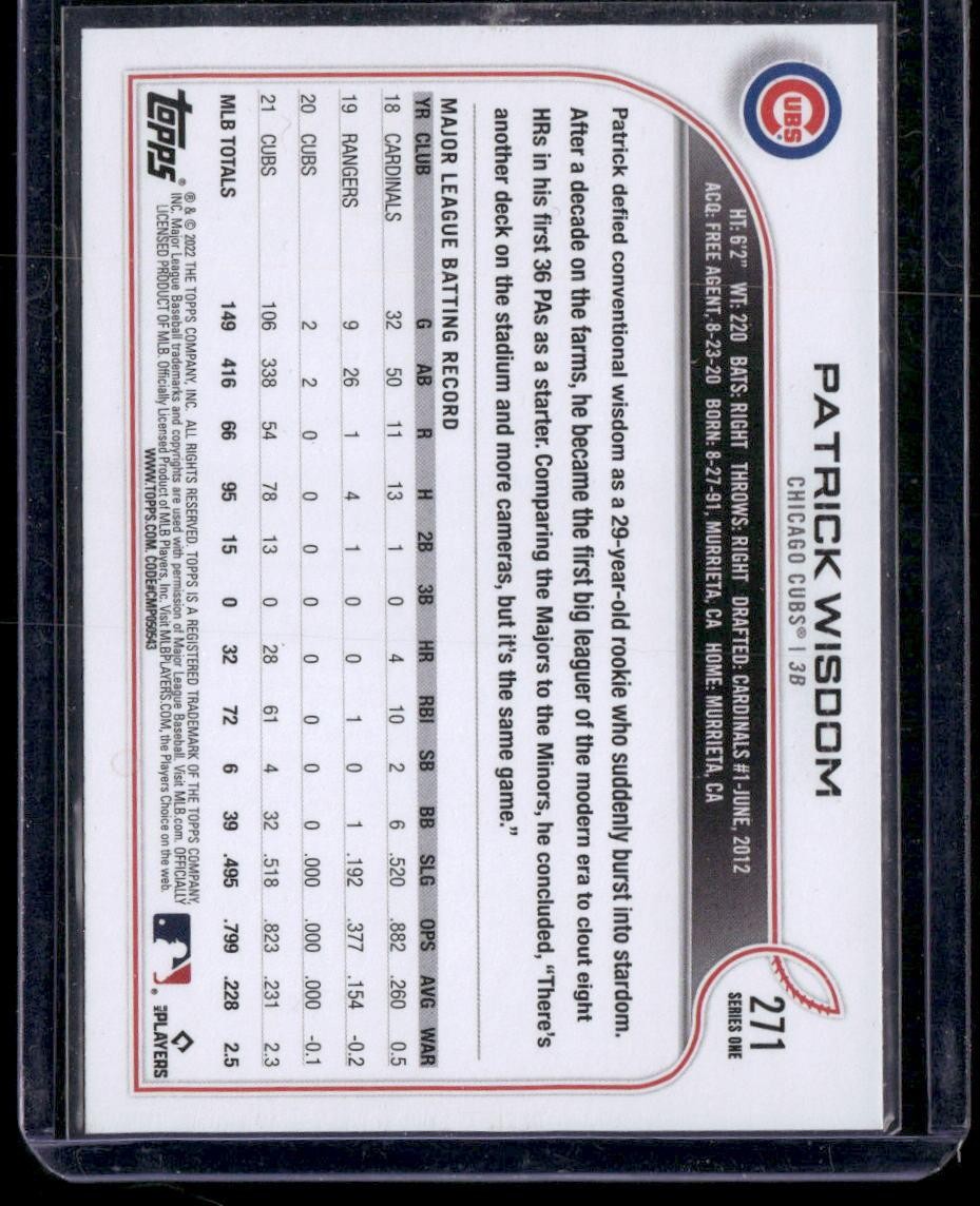2022 Topps #271 Patrick Wisdom