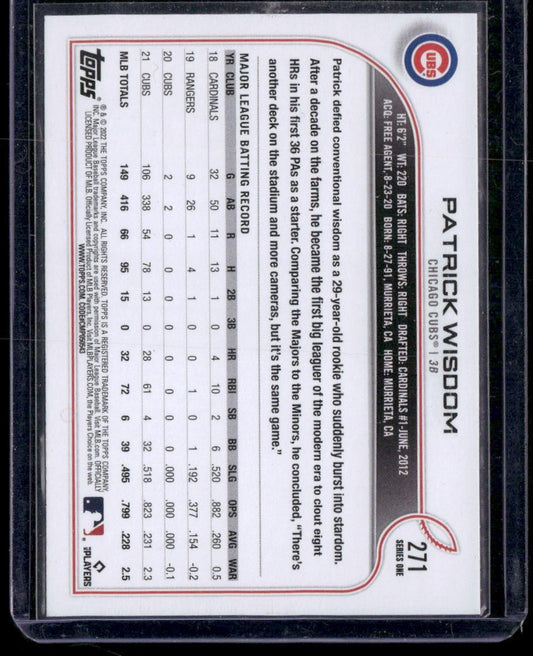 2022 Topps #271 Patrick Wisdom
