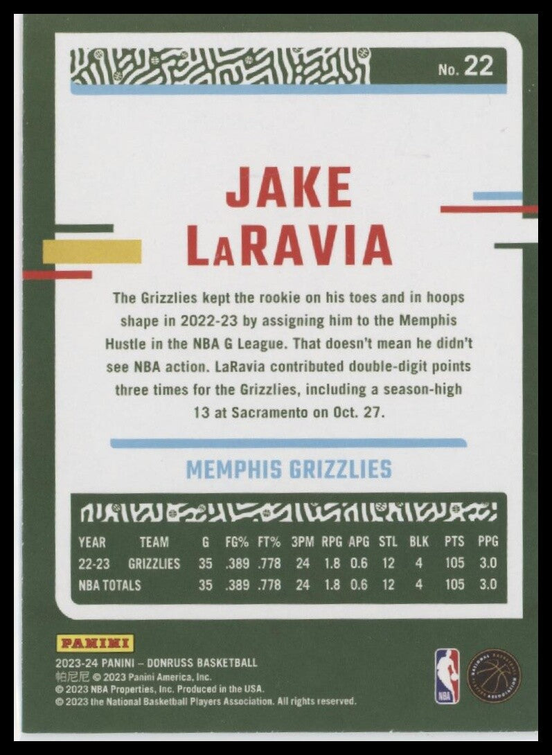 2023-24 Donruss #22 Jake LaRavia