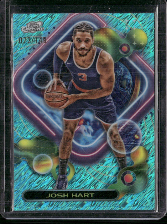 2023-24 Topps Chrome Cosmic #187 Josh Hart Aqua #/149