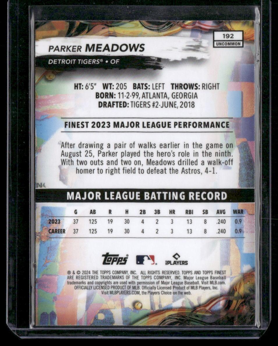 2024 Finest #192 Parker Meadows