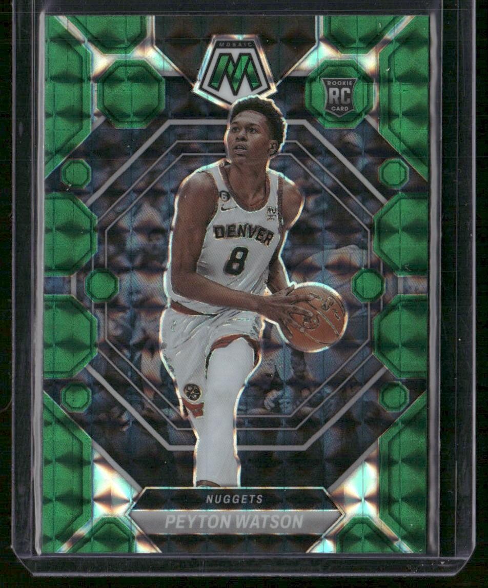 2022-23 Panini Mosaic #221 Peyton Watson Green