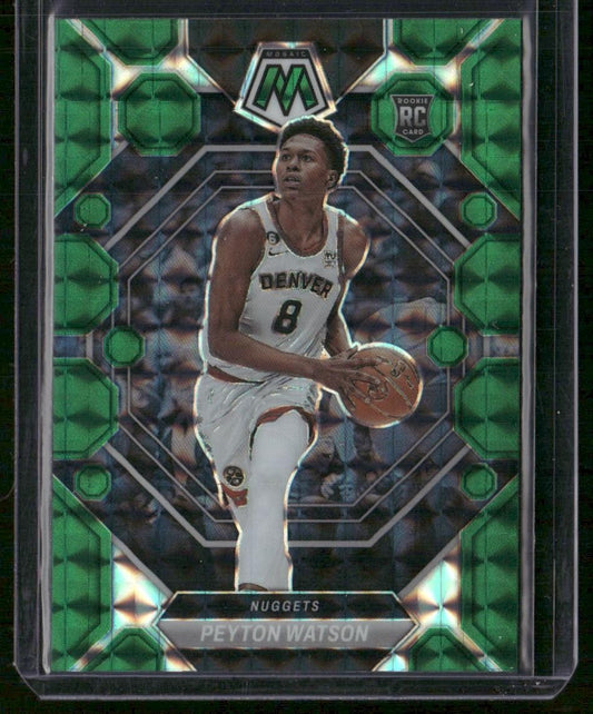 2022-23 Panini Mosaic #221 Peyton Watson Green
