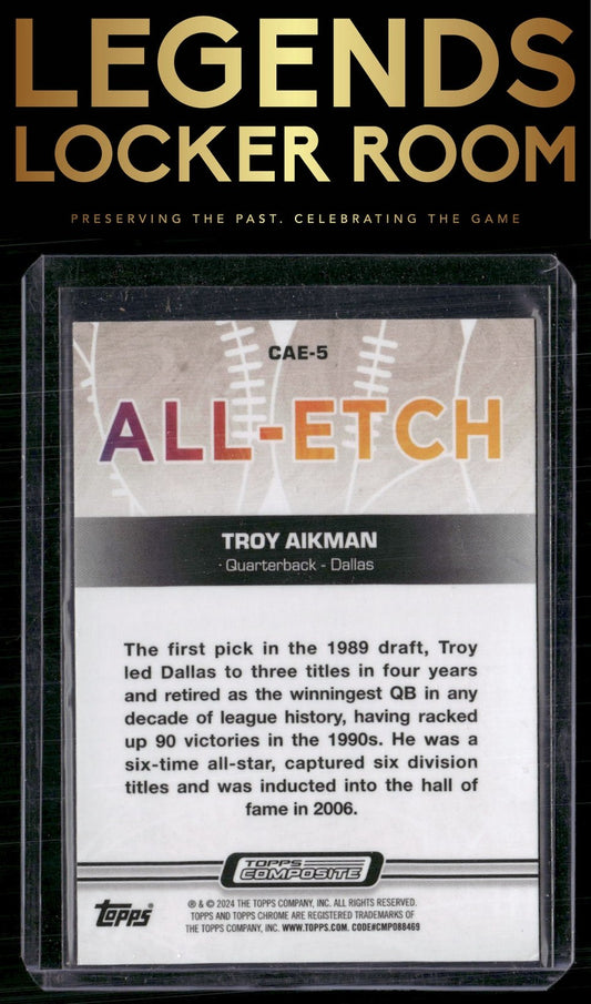2023 Topps Composite #CAE-5 Troy Aikman Chrome All-Etch