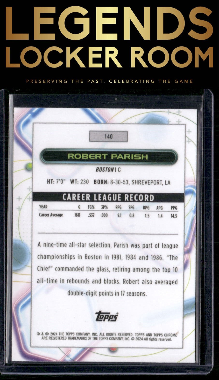 2023-24 Topps Chrome Cosmic #140 Robert Parish