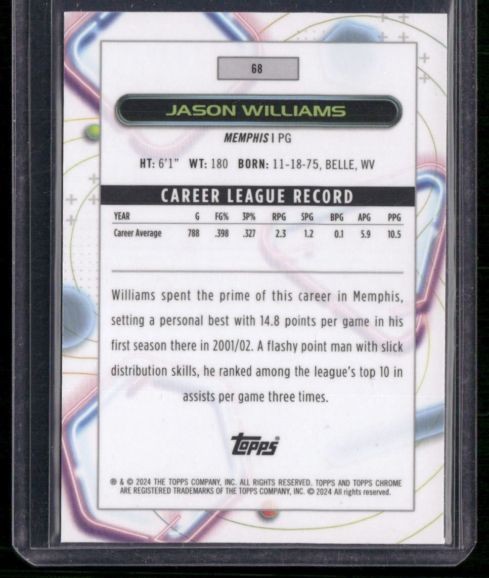 2023-24 Topps Chrome Cosmic #68 Jason Williams Aqua Equinox Refractors #/149