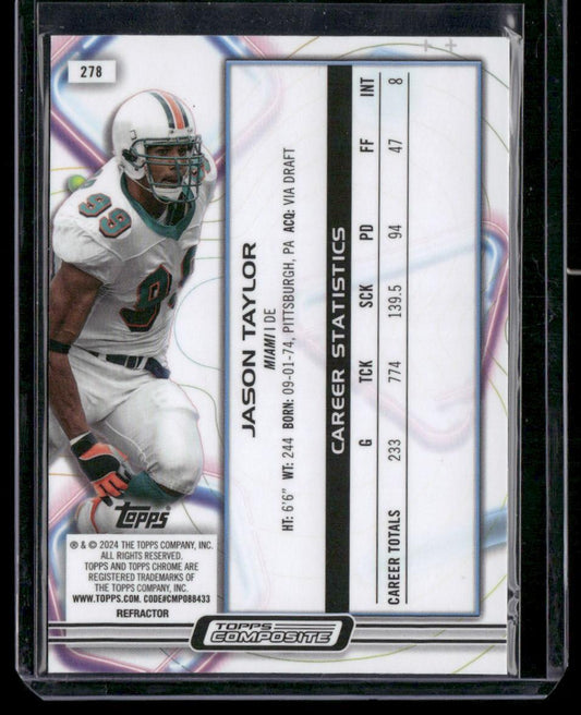 2023 Topps Composite #278 Jason Taylor Cosmic Chrome Refractor