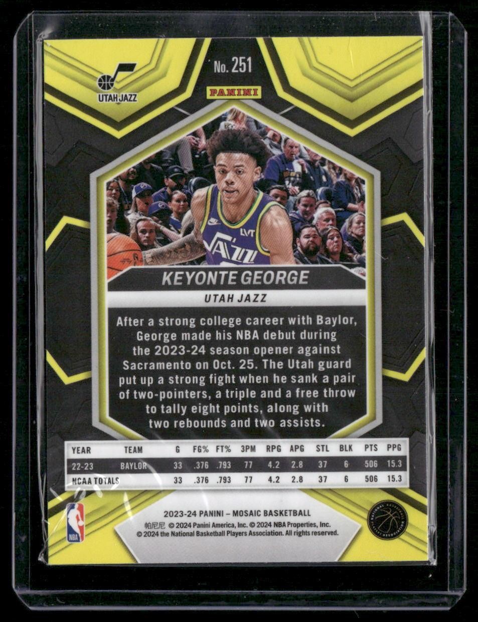 2023-24 Panini Mosaic #251 Keyonte George
