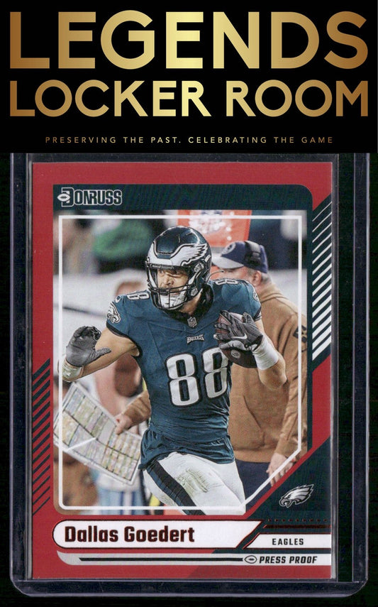 2024 Donruss #12 Dallas Goedert Press Proof Red