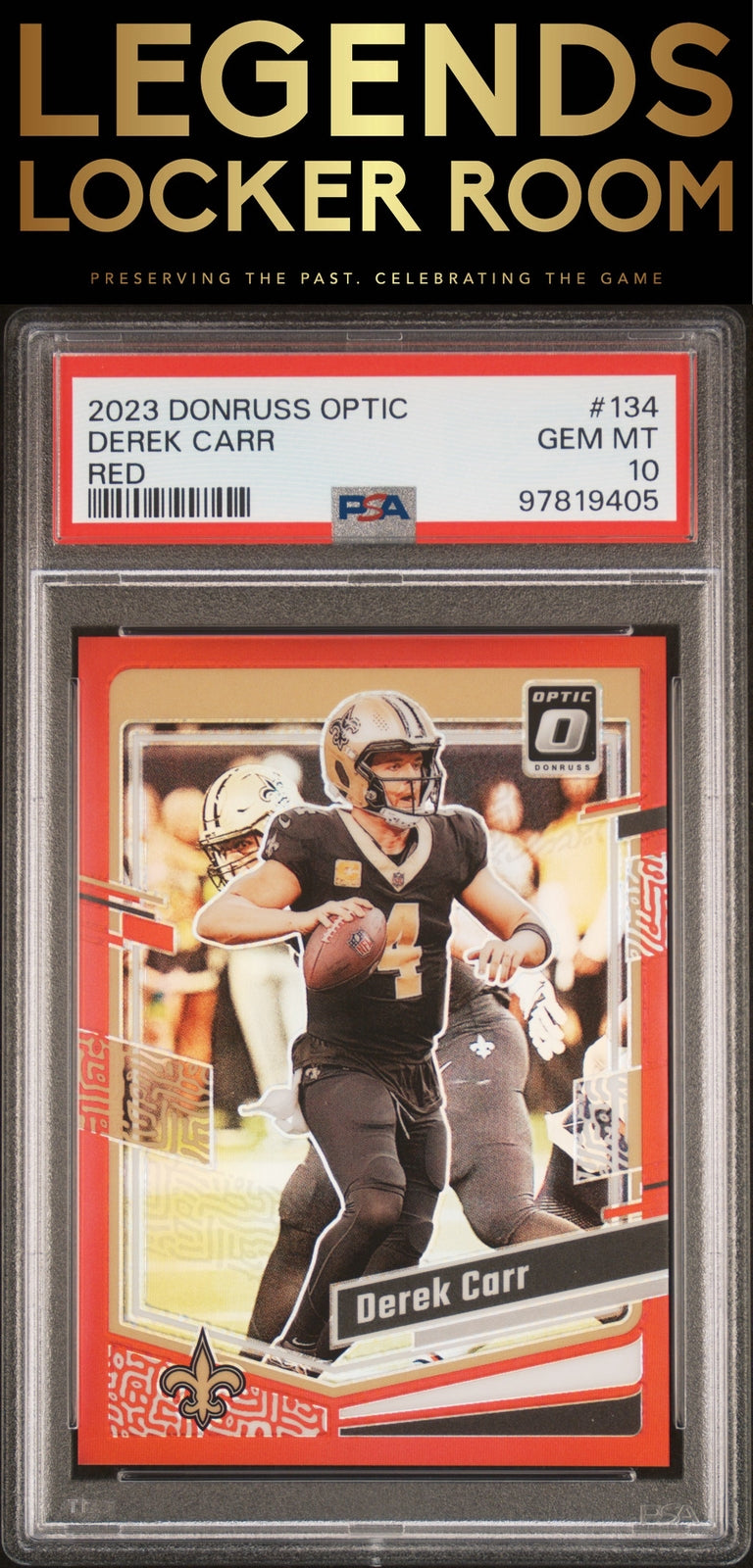 2023 Panini Donruss Optic #134 Derek Carr Red PSA 10