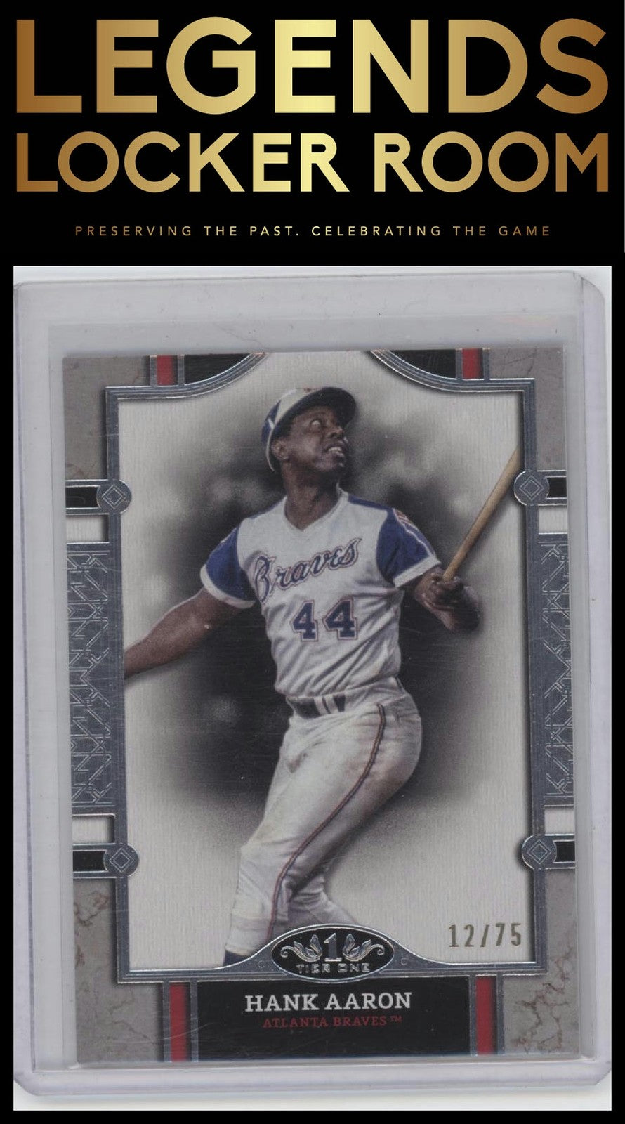 2024 Topps Tier One #10 Hank Aaron Silver Foil