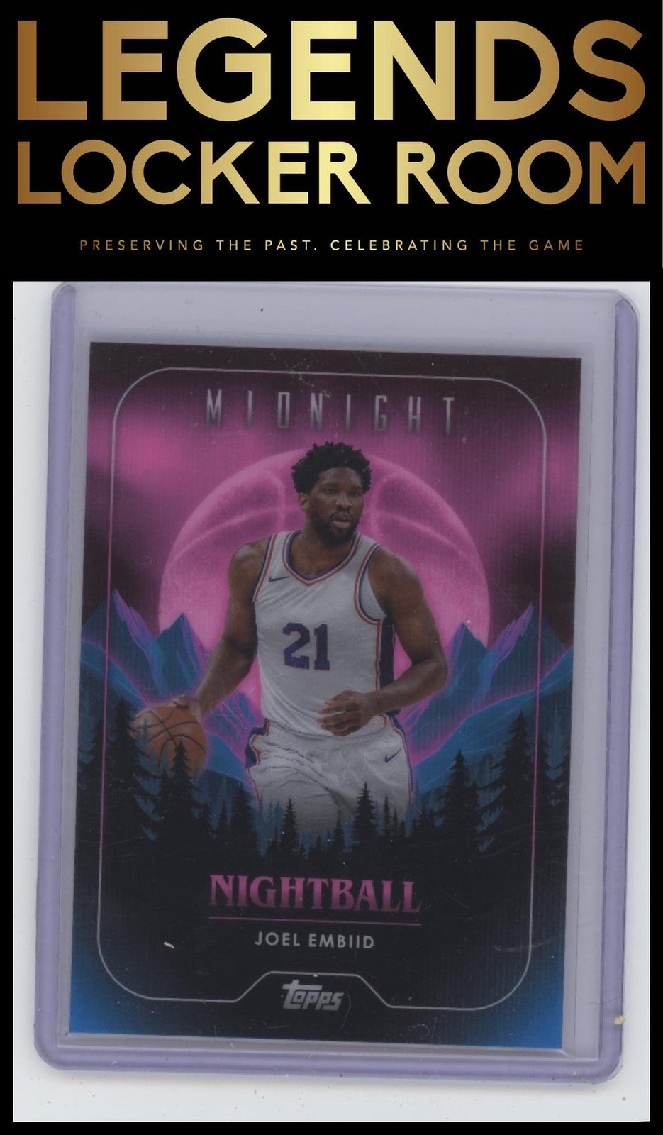 2023-24 Topps Midnight #NB-18 Joel Embiid Nightball