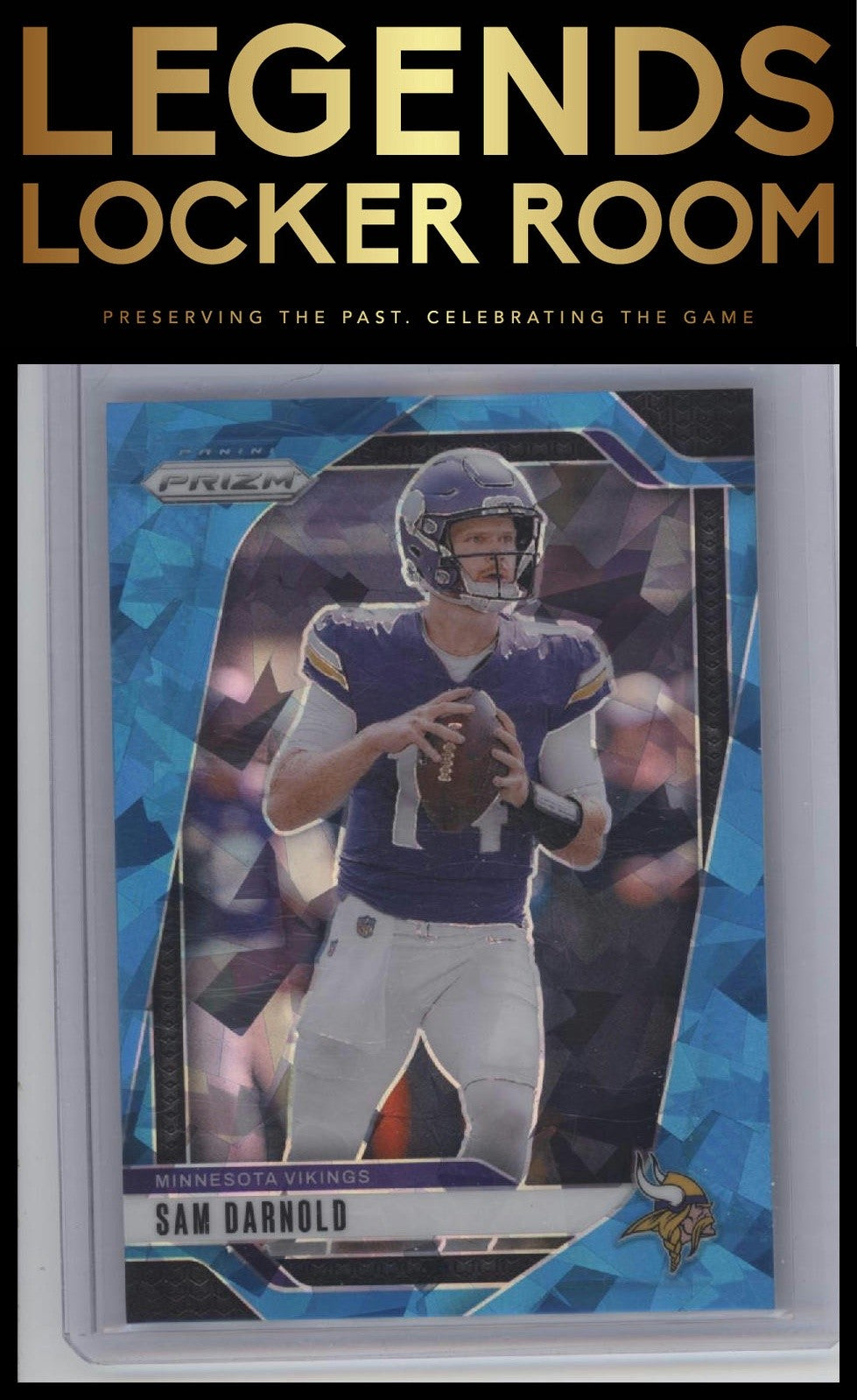 2024 Panini Prizm #185 Sam Darnold Blue Ice #/99