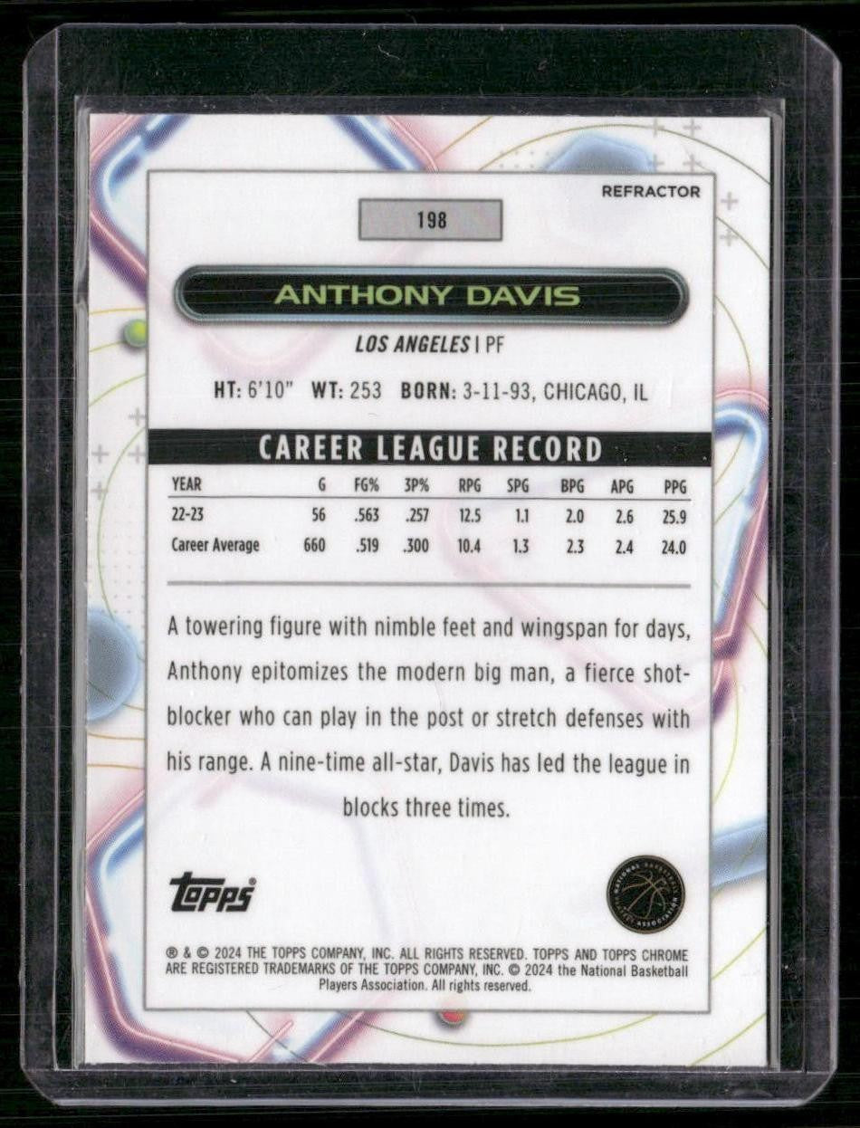 2023-24 Topps Chrome Cosmic #198 Anthony Davis Refractors
