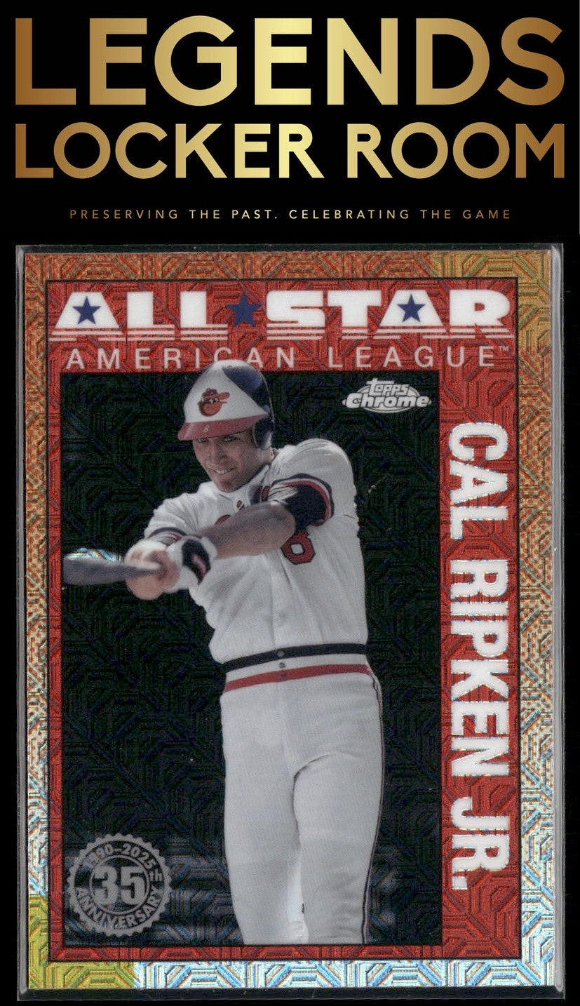 2025 Topps Cal Ripken Jr. 1990 Topps Baseball 35th Chrome All-Stars Mojo