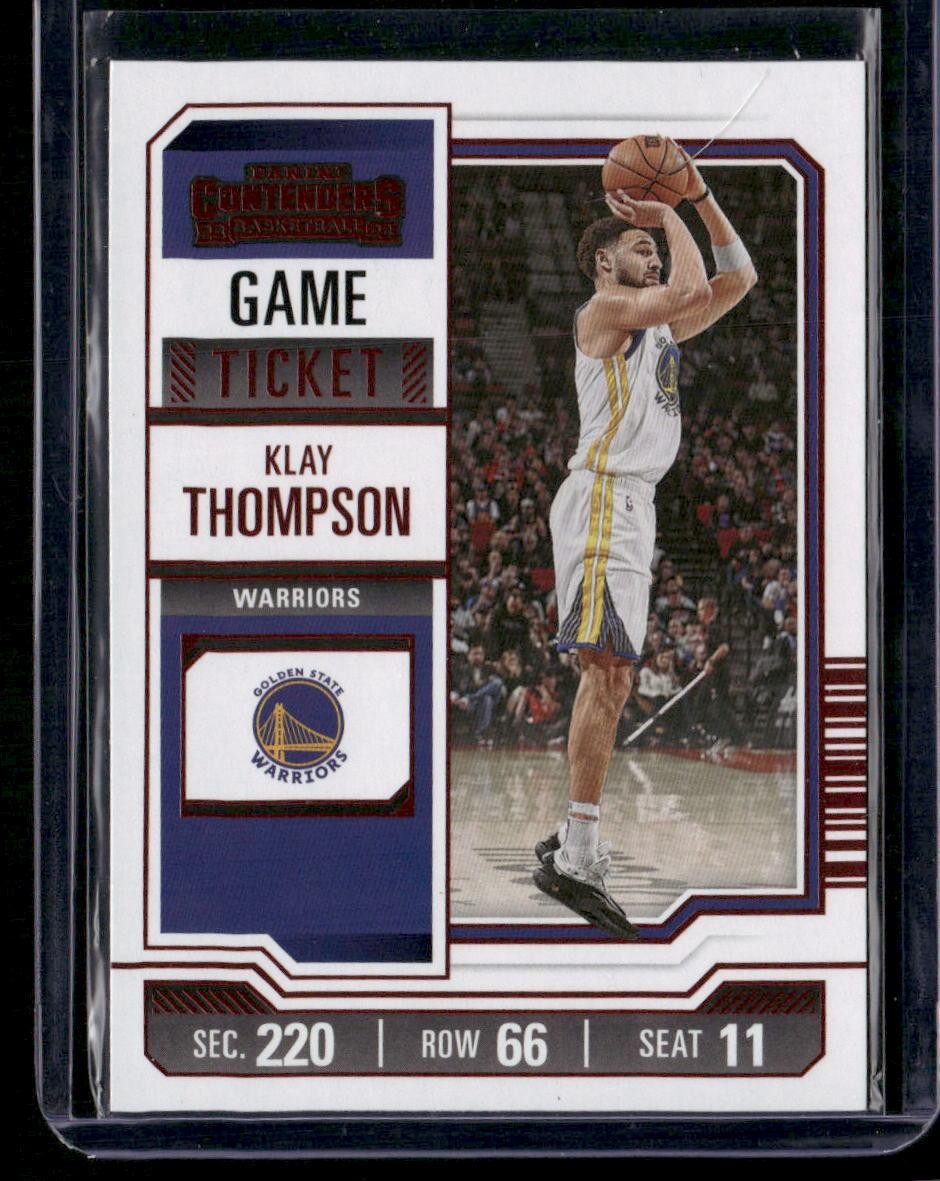2023-24 Panini Contenders #5 Klay Thompson Game Ticket Red