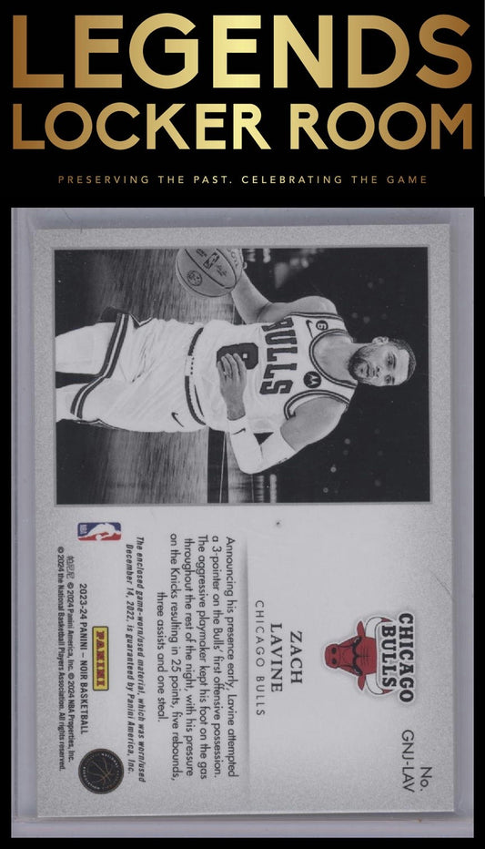 2023-24 Panini Noir #GNJ-LAV Zach LaVine Game Night Jerseys #/99